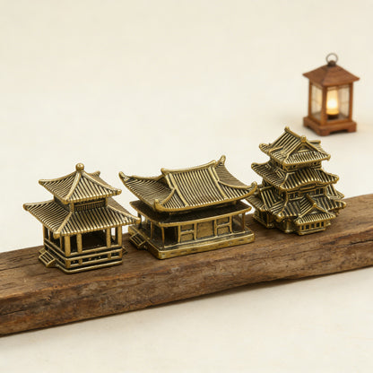 Limited Time Offer · Handcrafted Brass Miniature Pavilion Set – Symbol of Serenity and Wisdom | Zen Ara Grove