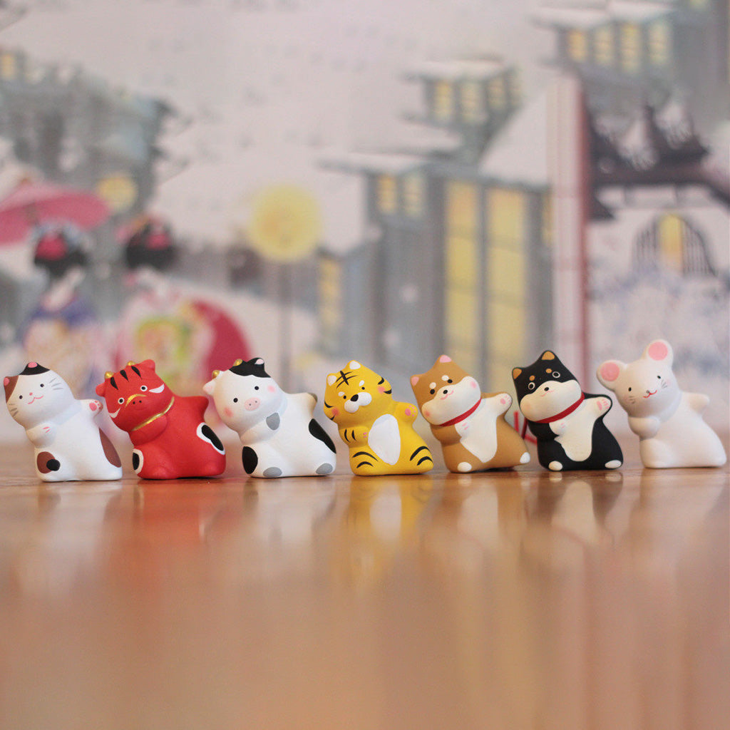 Cute Ceramic Animal Figurines – Symbol of Friendship & Joy | Zen Ara Grove