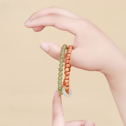 TODAY ONLY! Wood & Jade Dual-Layer Mala · Bodhi Serenity