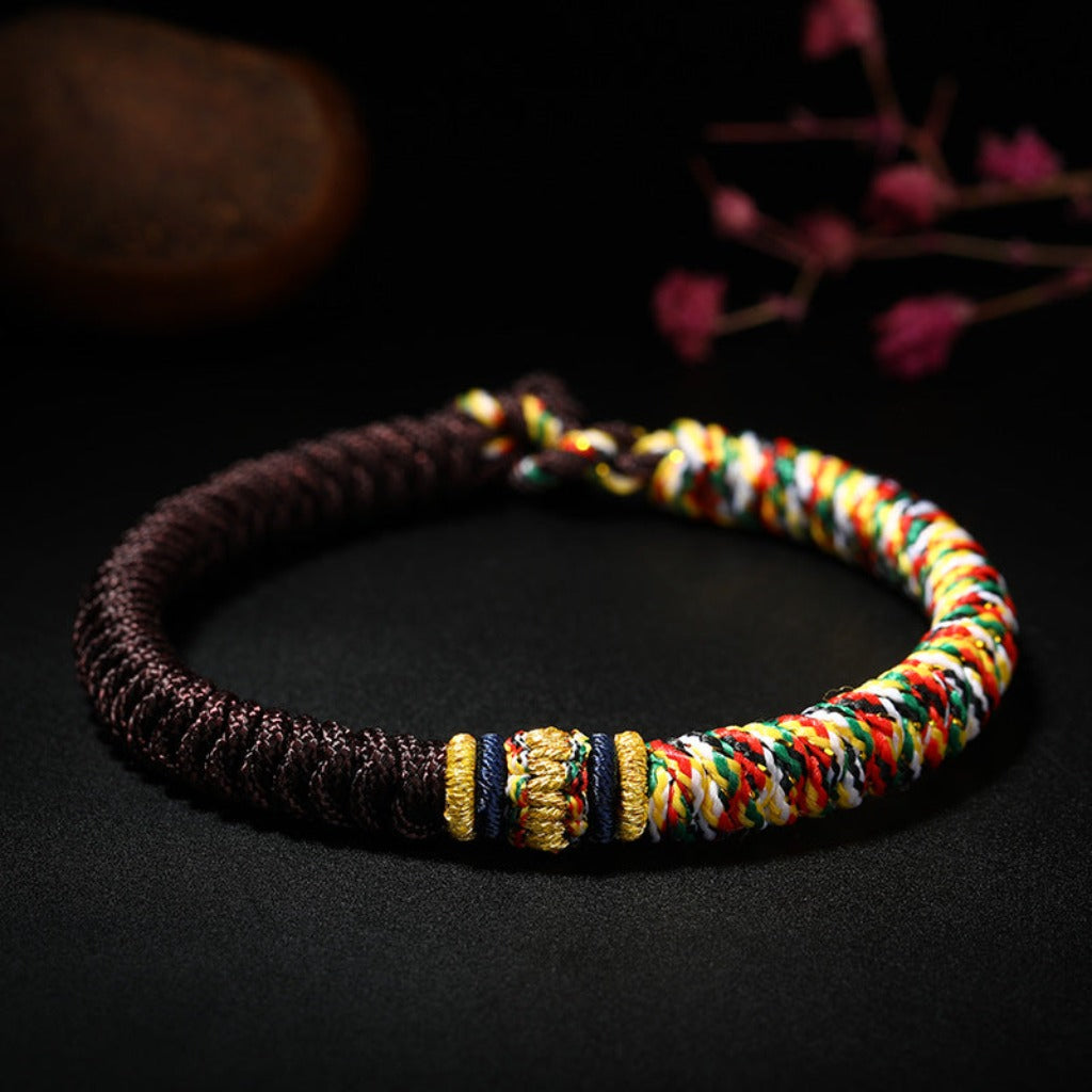 TODAY ONLY! Zen Handmade Multicolored Thread King Kong Knot Strength Braid Bracelet | Zen Ara Grove