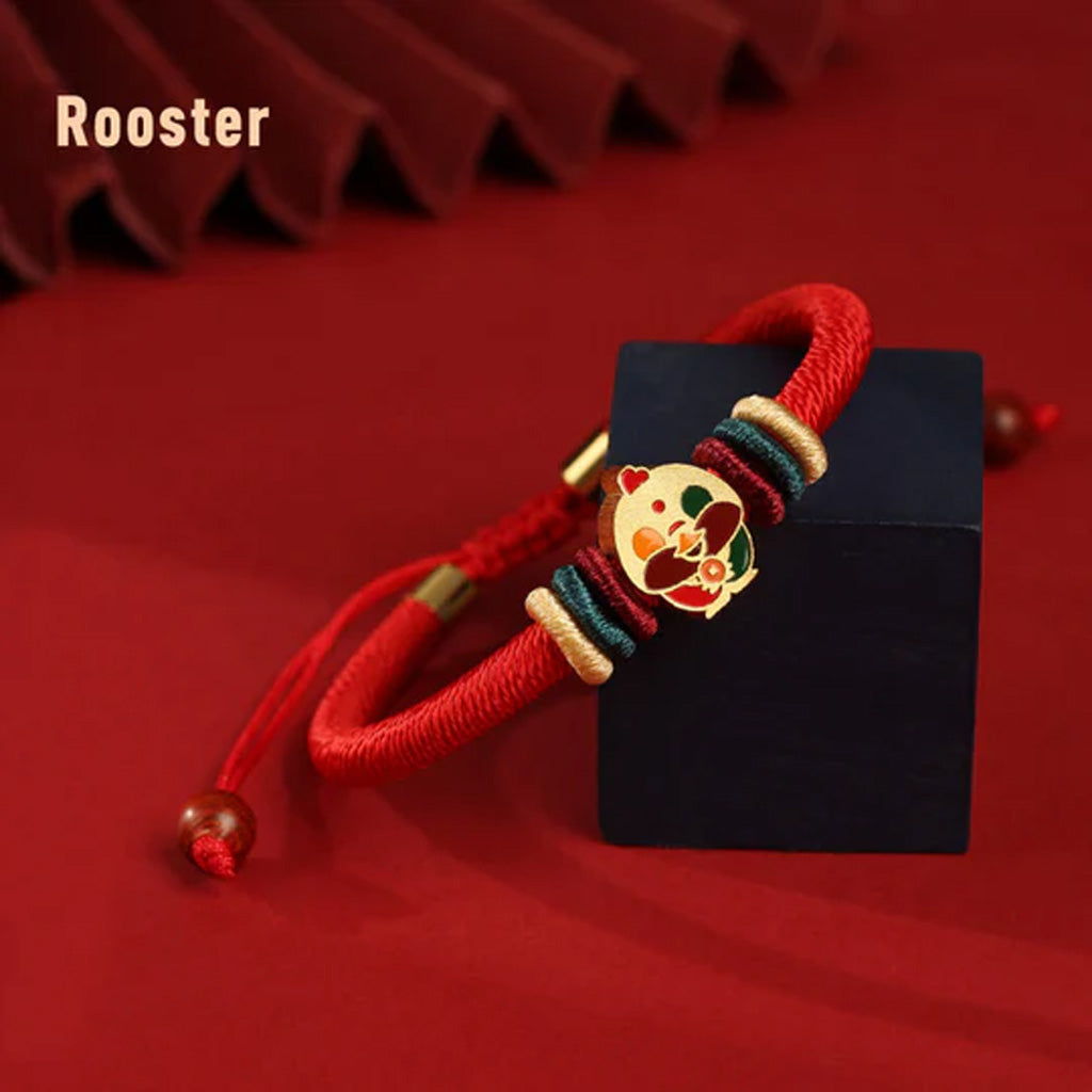 S925 Sterling Silver Chinese Zodiac Red String Bracelet – Handwoven Adjustable Lucky Charm | Zen Ara Grove