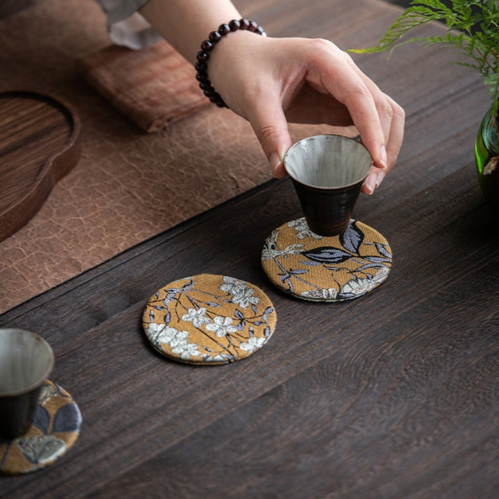 Bamboo Leaf Wood Coaster - Zen Tea Mat