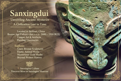 Metal Bookmark Inspired by Sanxingdui Civilization – Artistic Cultural Heritage Keepsake | Zen Ara Grove