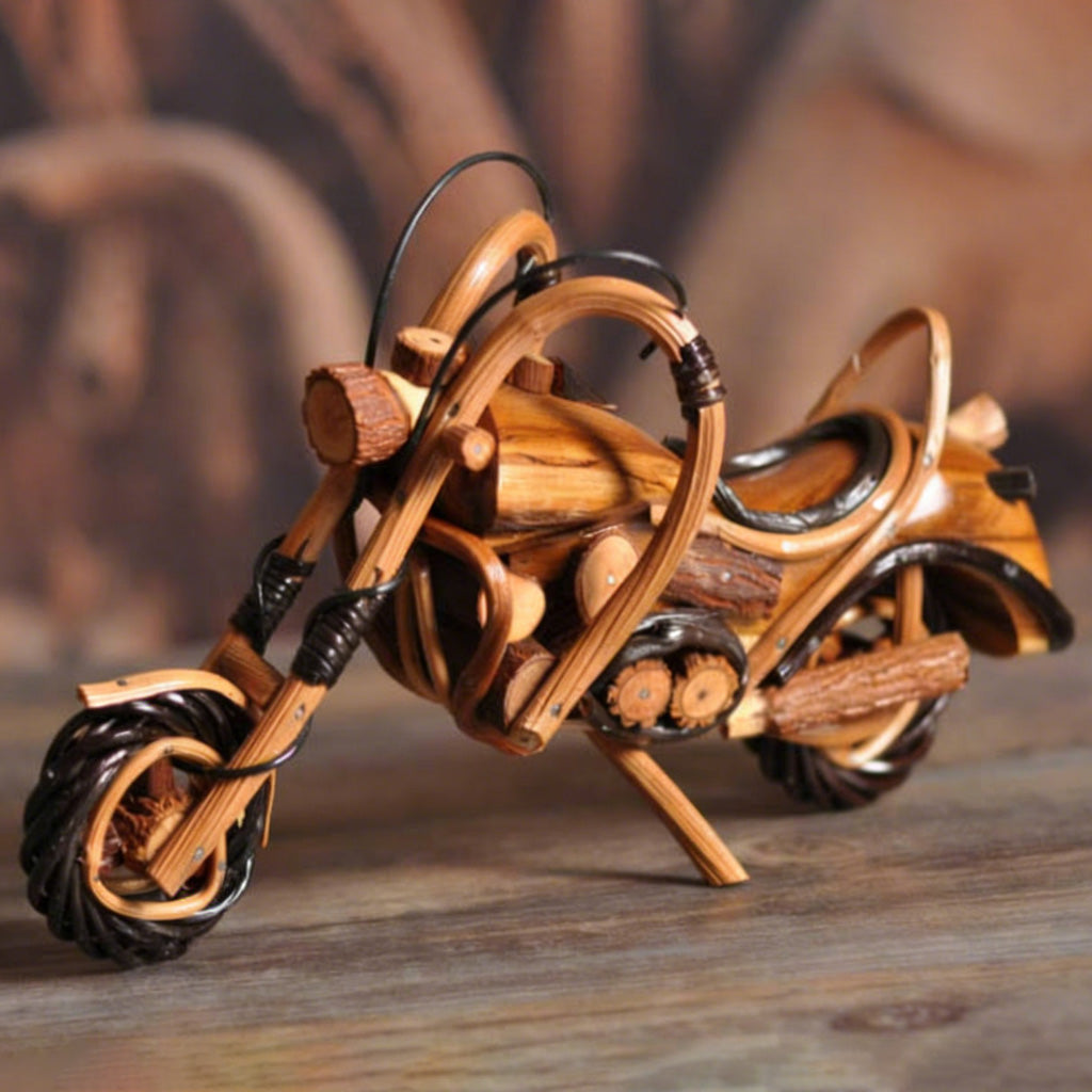 Rustic Rattan Motorcycle Décor – Soul of Freedom, Spirit of Craft | Zen Ara Grove