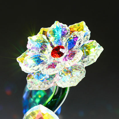 Crystal Glass Sunflower – Blooming with Rainbow Light and Endless Warmth | Zen Ara Grove