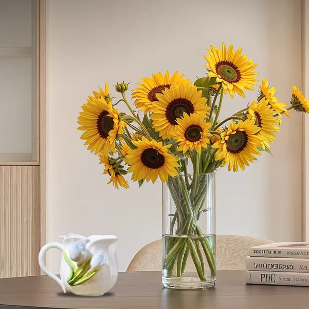 Limited Time Offer · Handcrafted Heritage Porcelain Cup – Tulip Blossoms Growing from the Surface | Zen Ara Grove