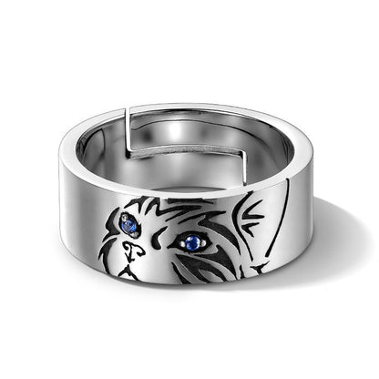 $9.99  Starlit Gaze – Cat Ring with Celestial Eyes | Zen Ara Grove
