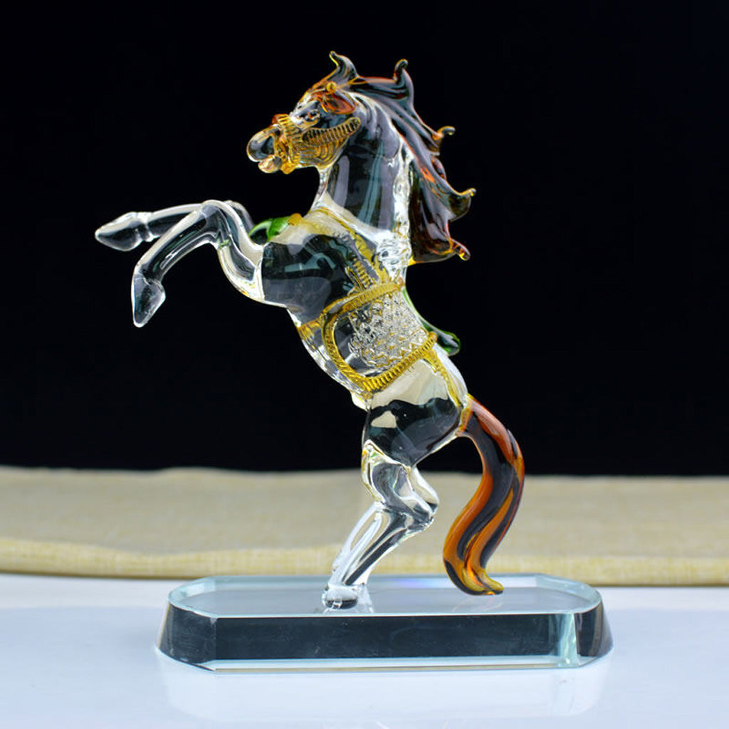 Colorful Crystal Glass Zodiac Horse Figurine – Symbol of Strength and Progress | Zen Ara Grove