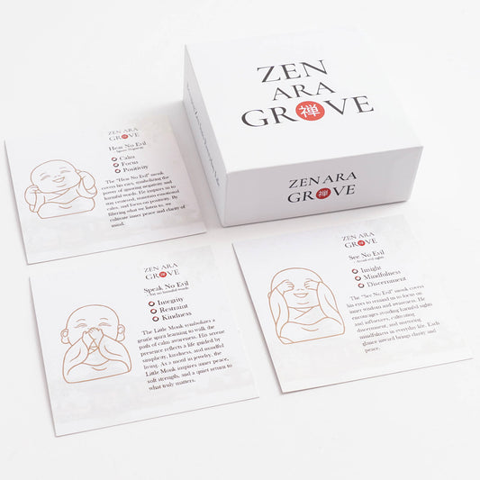 The Three Little Monks — Meaning Pose Card Set for Mindfulness & Inner Calm | Zen Ara Grove