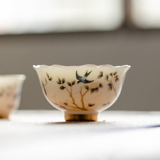 Yanzhi Jade White Ceramic Tea Cup | Zen Ara Grove