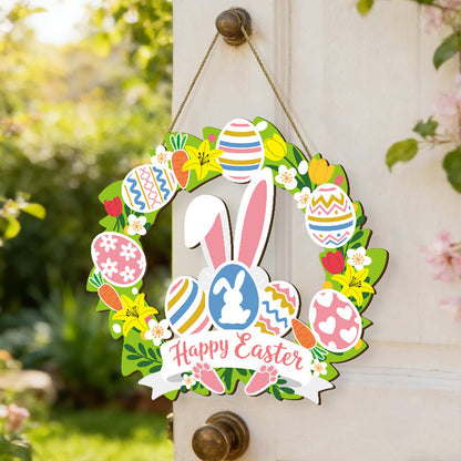 Spring Floral Easter Wooden Wreath Décor – Brings Blessing and Renewal | Zen Ara Grove