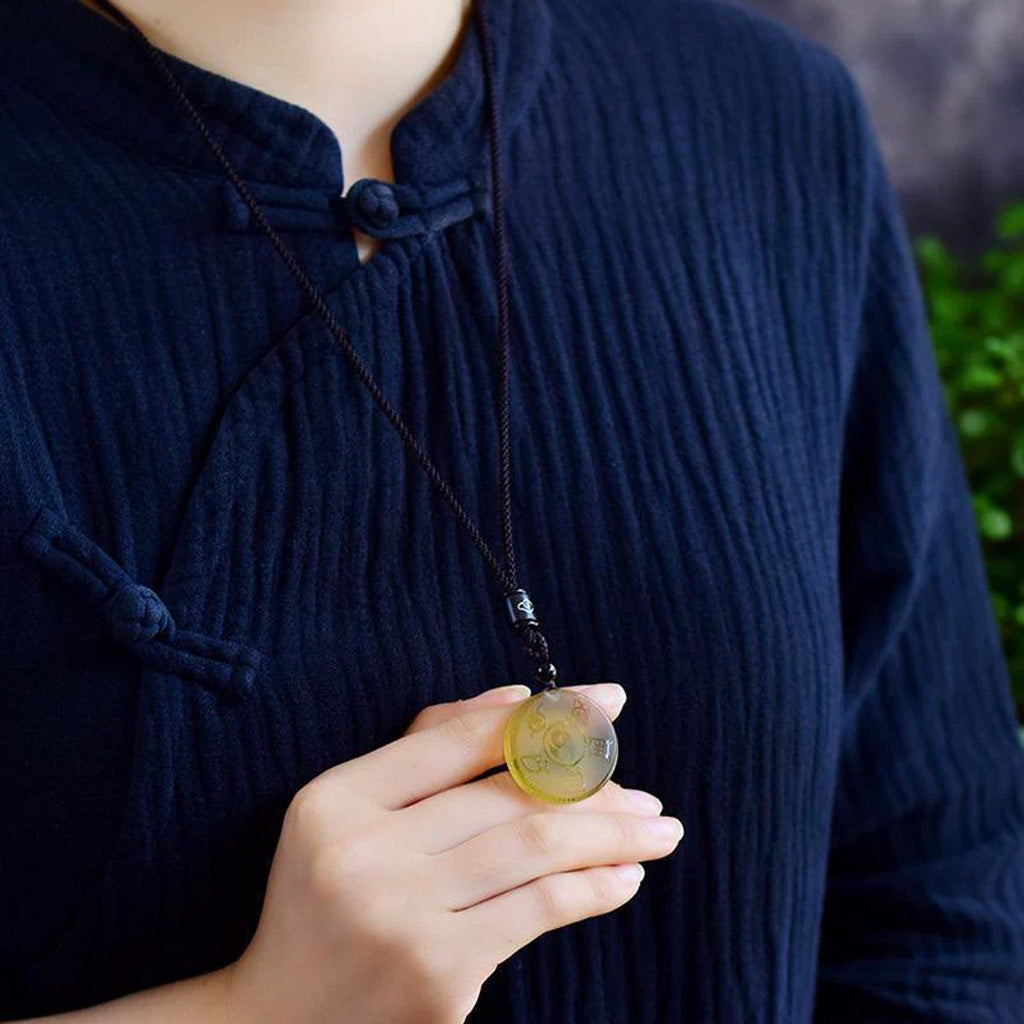 Five Sacred Mountains Yin-Yang Amulet Pendant  – Balance & Protection | Zen Ara Grove