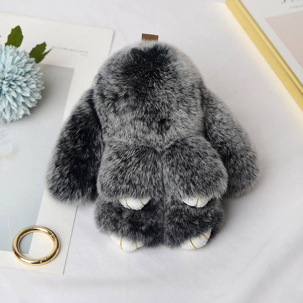 Fluffy Bunny Keychain – Symbol of Warm Blessing | Zen Ara Grove