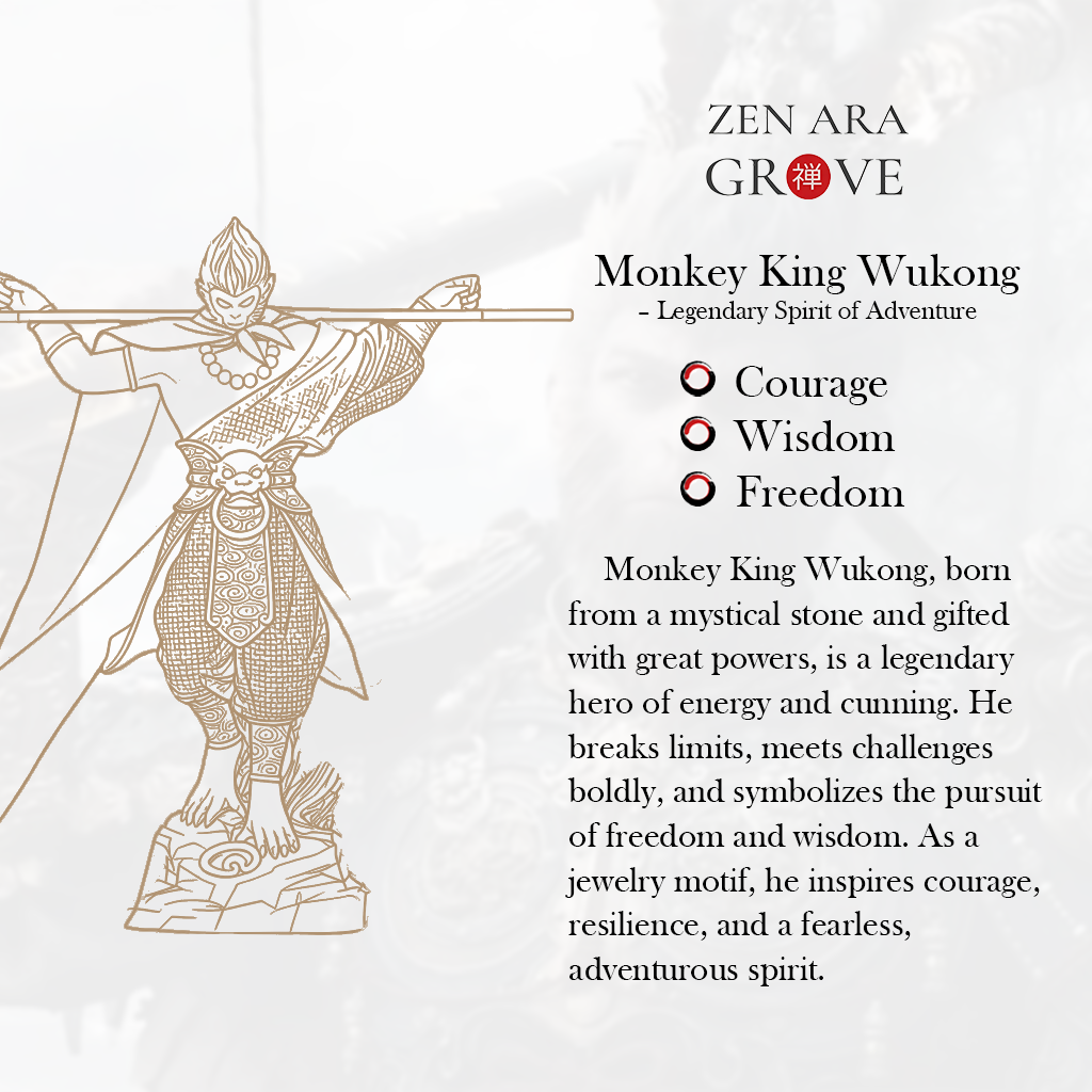 TODAY ONLY! Wukong Pendant – The Monkey King with Golden Headband | Zen Ara Grove