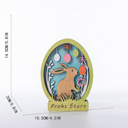 Easter Wooden LED Bunny & Chicken Décor – Symbol of Light & Hope | Zen Ara Grove
