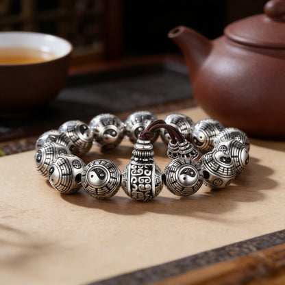 Yin-Yang Bead Bracelet – Alloy, Symbol of Balance & Harmony | Zen Ara Grove