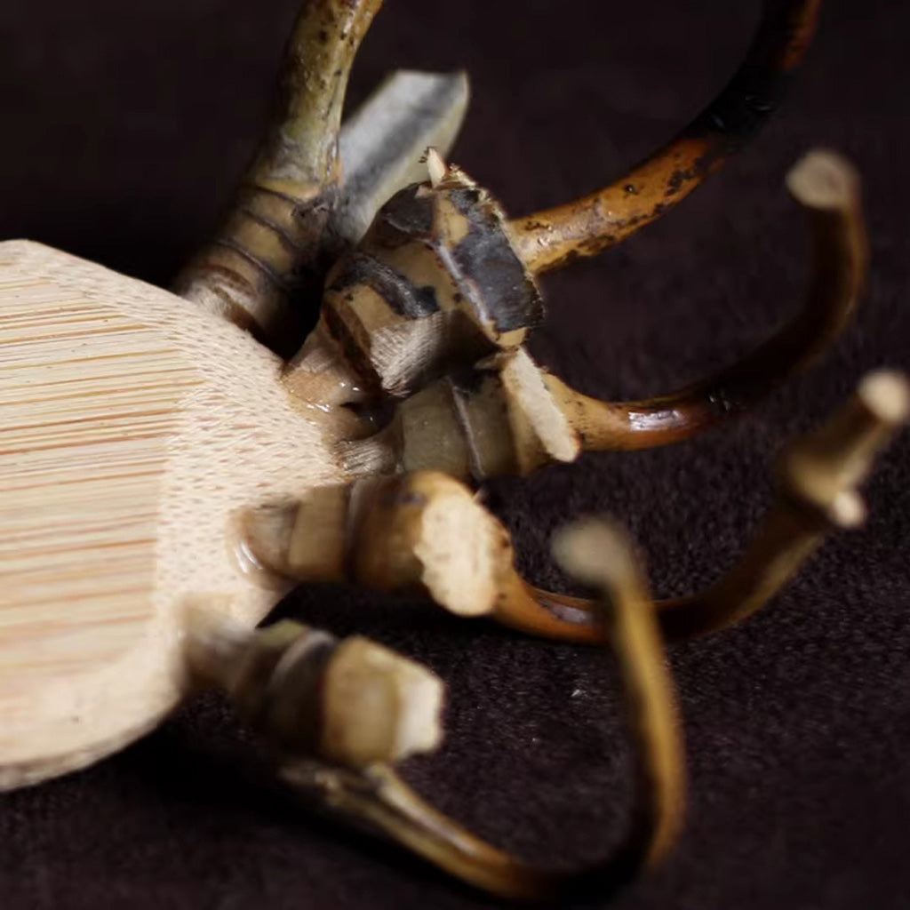 Handcrafted Bamboo Crab Sculpture – Eco-Friendly Symbol of Strength | Zen Ara Grove