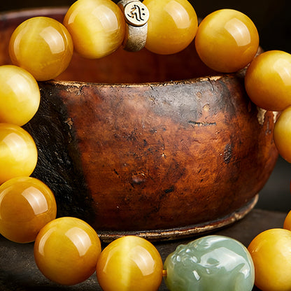 Tiger Eye and Jade Pixiu Twelve Zodiac Bracelet — Meaning of Protection & Fortune | Zen Ara Grove