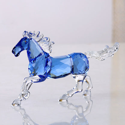 Galloping Crystal Glass Horse Figurine – A Symbol of Freedom and Power | Zen Ara Grove