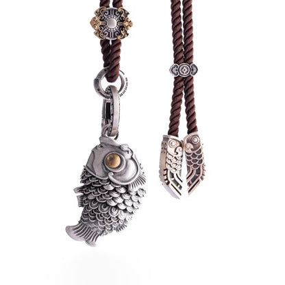 Lucky Koi Fish Pendant – Articulated Moving Tail for Stress Relief | Zen Ara Grove