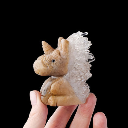 Natural Quartz Cluster with Diverse Animal Carvings – Symbol of Purity, Energy, and Imagination | Zen Ara Grove