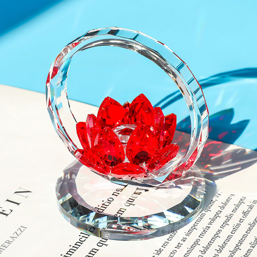 Multicolor Glass Lotus Ornament – Blooming with Light and Serenity | Zen Ara Grove
