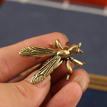 Brass Insect Collection – Handcrafted Dragonfly, Cicada, Cricket, Mantis & Bee Figurines | Zen Ara Grove