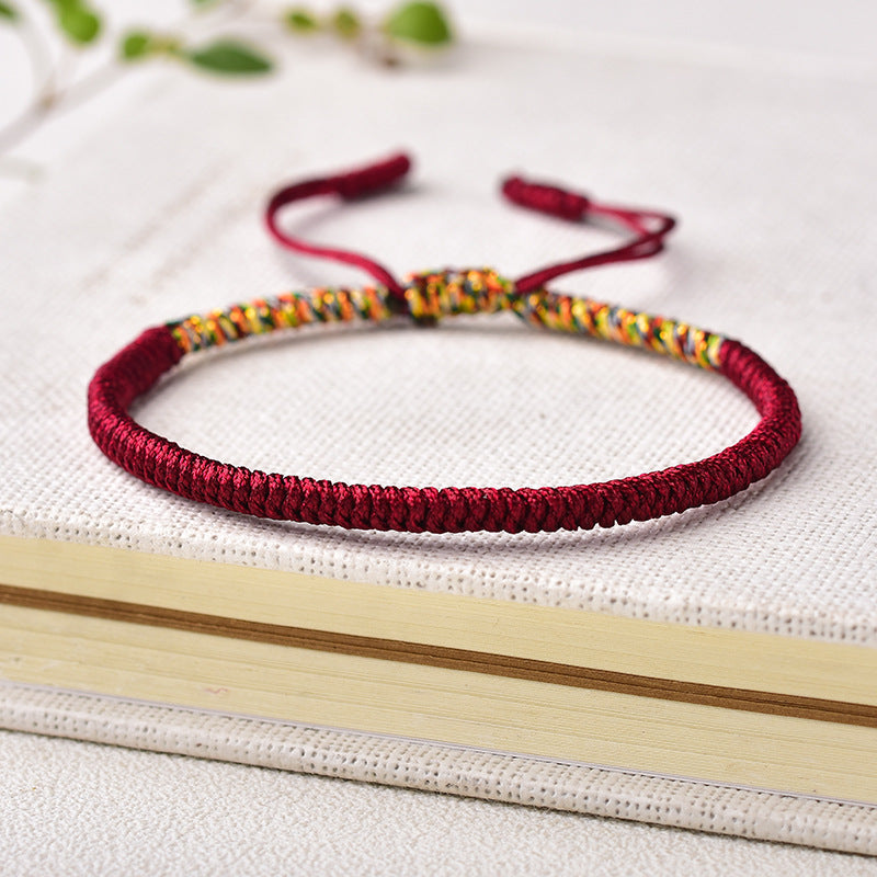 Handmade Multi-Color Diamond Knot Rope Bracelet – Colors Carrying Good Fortune | Zen Ara Grove