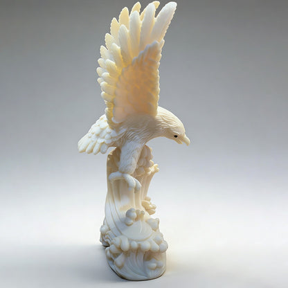 Hand-Carved Tagua Nut Eagle Figurine – Symbol of Vision, Strength & Success | Zen Ara Grove