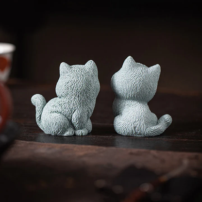 TODAY ONLY! Small Cat Home Tea Pet Figurine Desk Decoration | Zen Ara Grove
