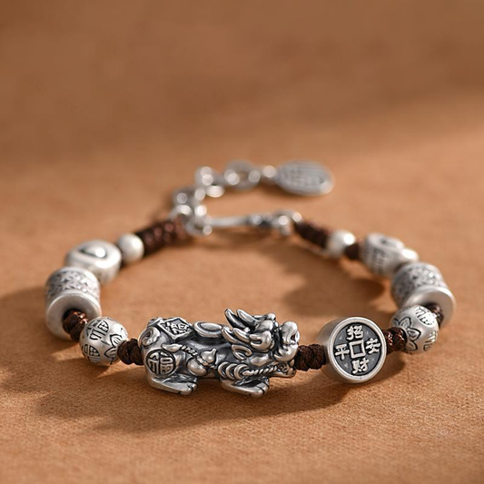 Pixiu Wealth Bracelet with Fu Character – Invite Abundance | Zen Ara Grove