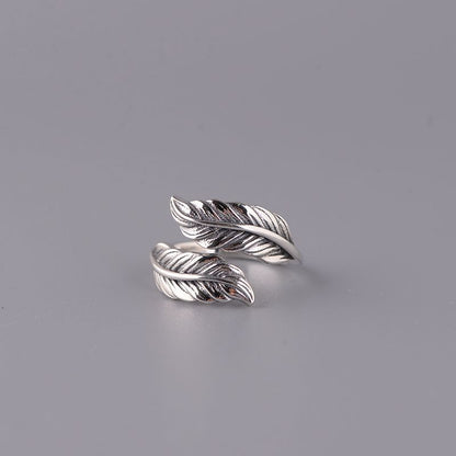 S925 Silver Zen Leaf Ring – Minimalist Mindfulness | Zen Ara Grove