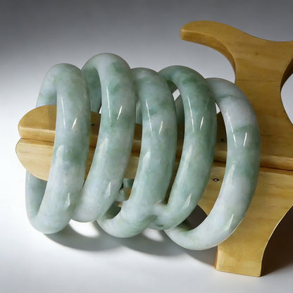 Limited Time Offer · Serenity Guardian – Misty Green Jade Bangle | Zen Ara Grove