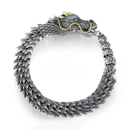Handmade Dragon Head Bracelet with Bold Vintage Style | Zen Ara Grove