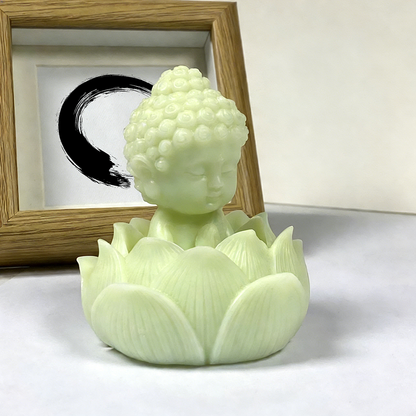 Night-Glow Lotus Buddha Statue – Bringing Light, Protection & Good Energy at Night | Zen Ara Grove