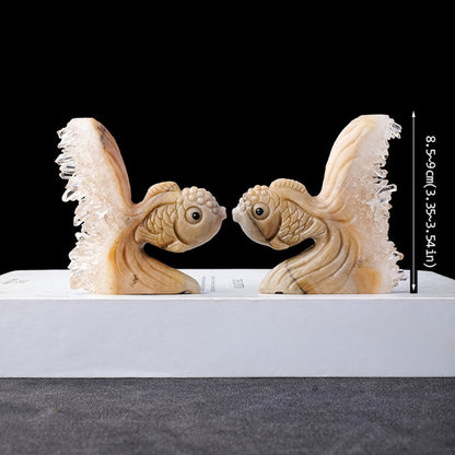 Natural Quartz Cluster with Diverse Animal Carvings – Symbol of Purity, Energy, and Imagination | Zen Ara Grove