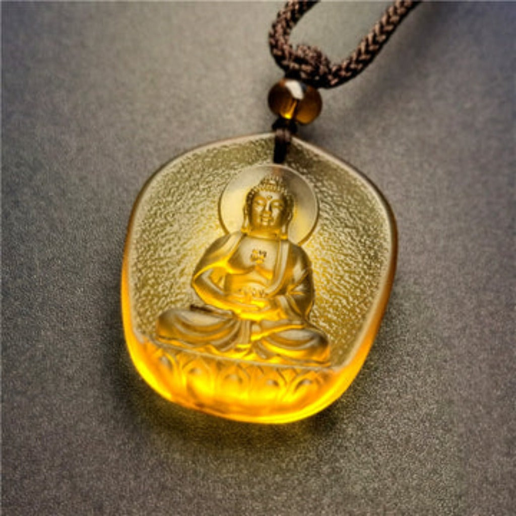 Waterdrop Liuli Buddha Pendant – Symbol of Peace and Blessings | Zen Ara Grove