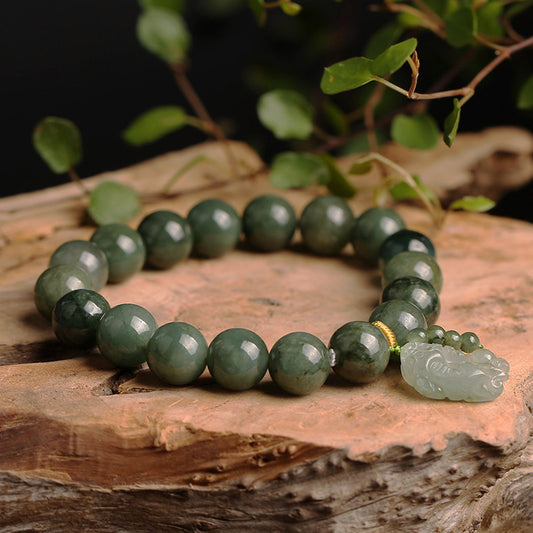 Jade Pixiu Wealth Bracelet  | Zen Ara Grove