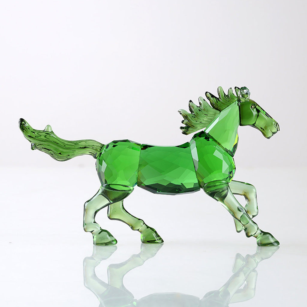 Galloping Crystal Glass Horse Figurine – A Symbol of Freedom and Power | Zen Ara Grove