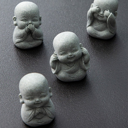 Limited-Time Offer — The Four Little Zen Monks 4-Piece Set | Save 60% | Zen Ara Grove