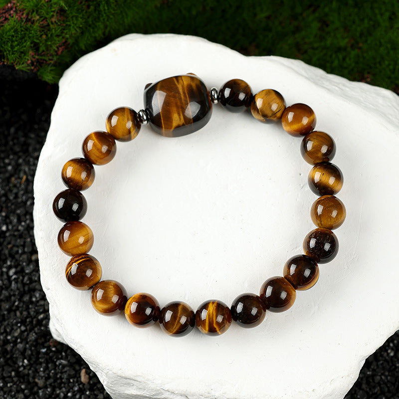 TODAY ONLY! Maine Coon Cat Bracelet – Tiger’s Eye Beads with Gentle Guardian Charm | Zen Ara Grove
