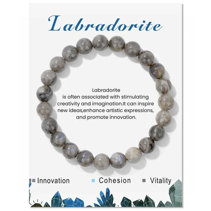 Crystal Beaded Bracelet with Elastic Cord – Handmade Design | Zen Ara Grove