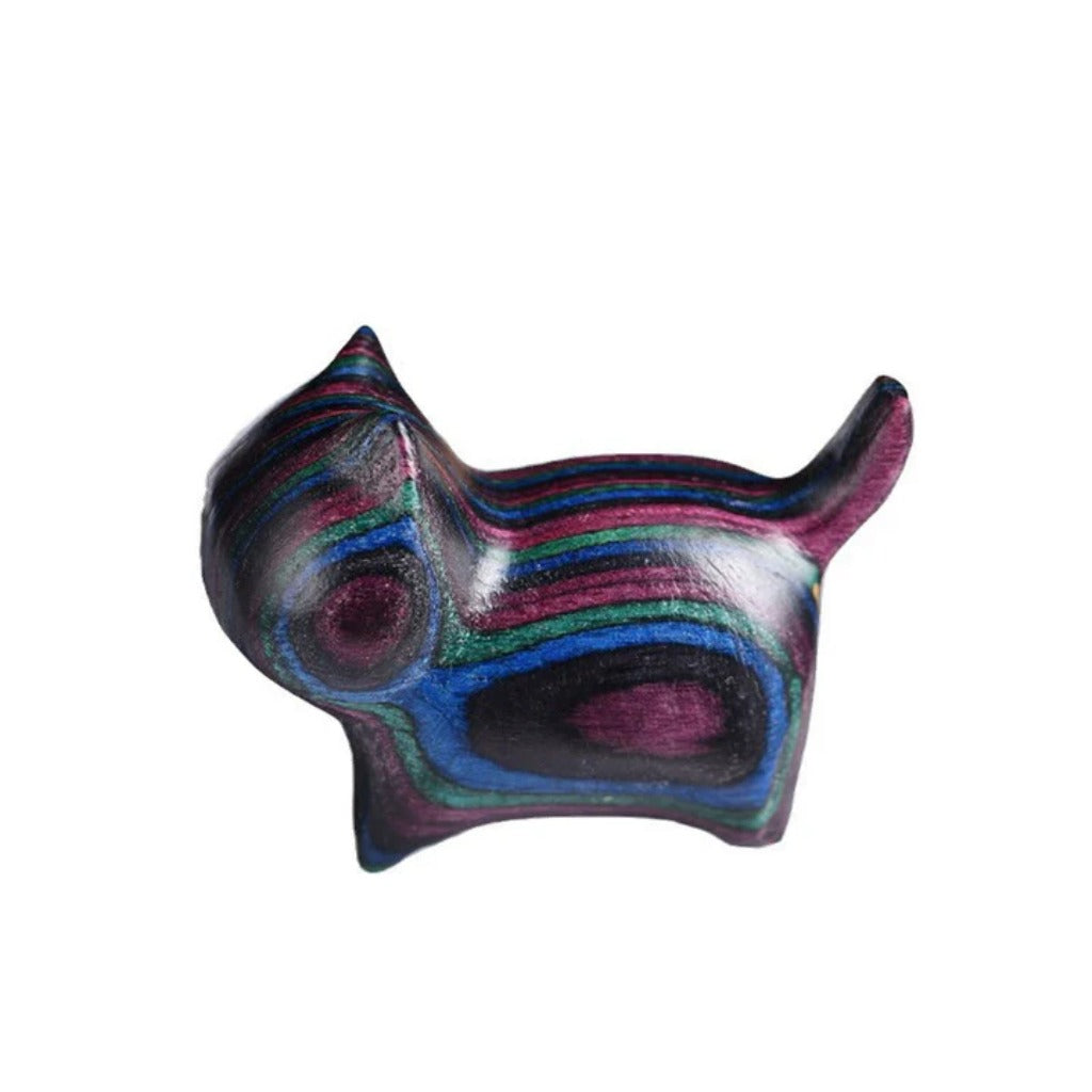 TODAY ONLY! Mini Cat Kitten Colorful Wooden Cute Pet Decoration | Zen Ara Grove