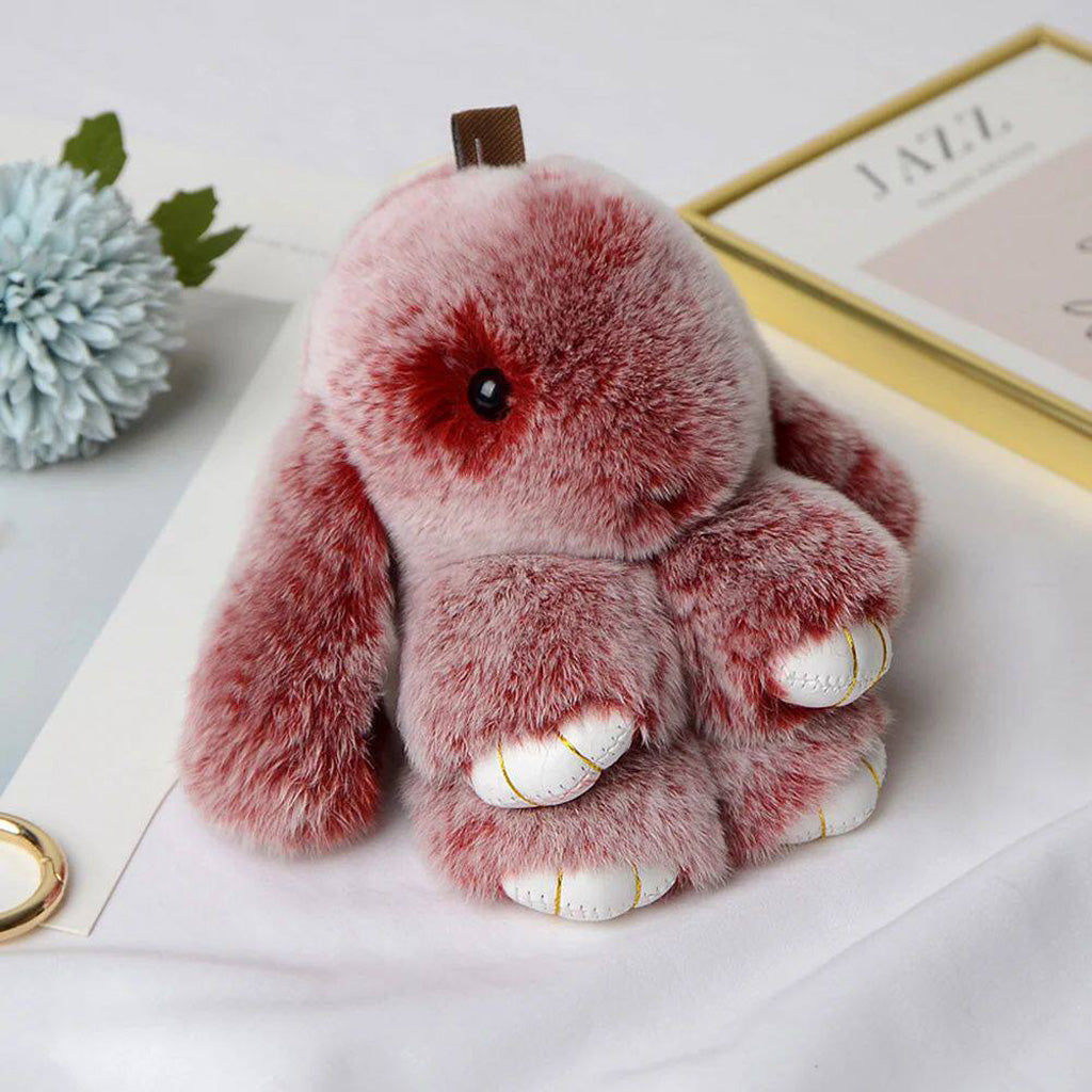 Fluffy Bunny Keychain – Symbol of Warm Blessing | Zen Ara Grove