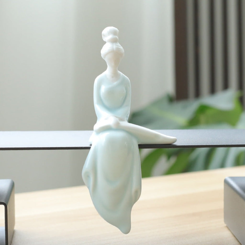 Oriental Classic Beauty Ceramic Figurine – Elegant Art for Home & Collection | Zen Ara Grove