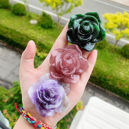 Natural Crystal Rose Ornament – Elegance in Motion, Beauty You Can Hold | Zen Ara Grove