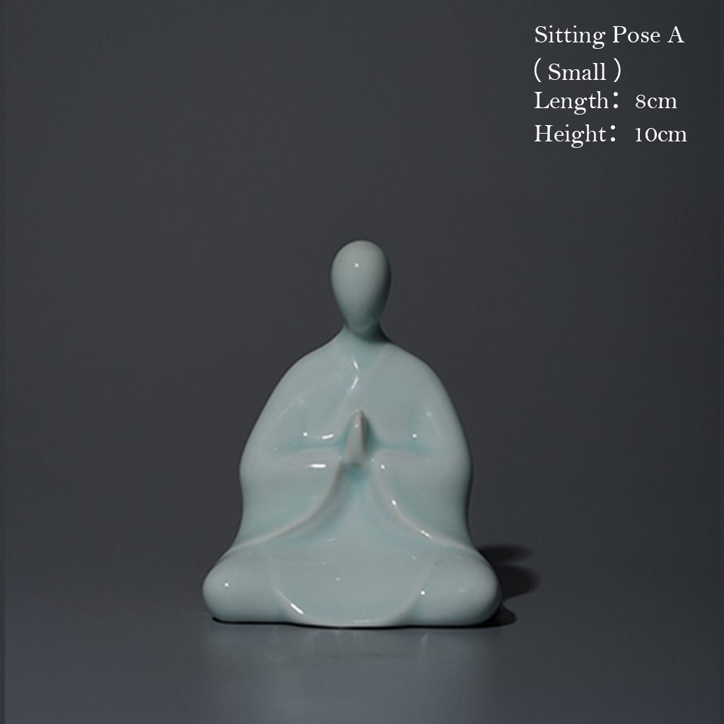 Handcrafted Ceramic Faceless Buddha Mudra Figurines – Embodying Zen Wisdom & Peace | Zen Ara Grove