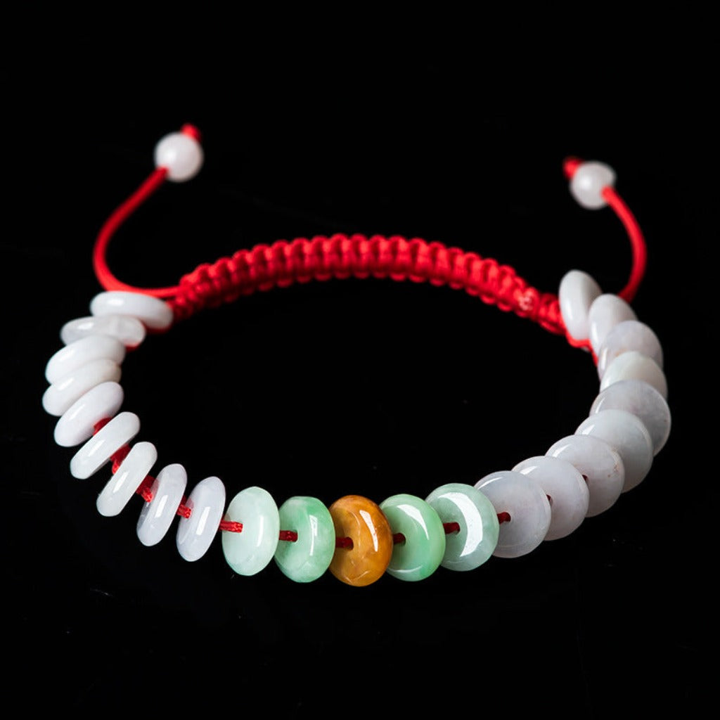 Natural Jade Amulet Bracelet – Harmony in Every Thread | Zen Ara Grove