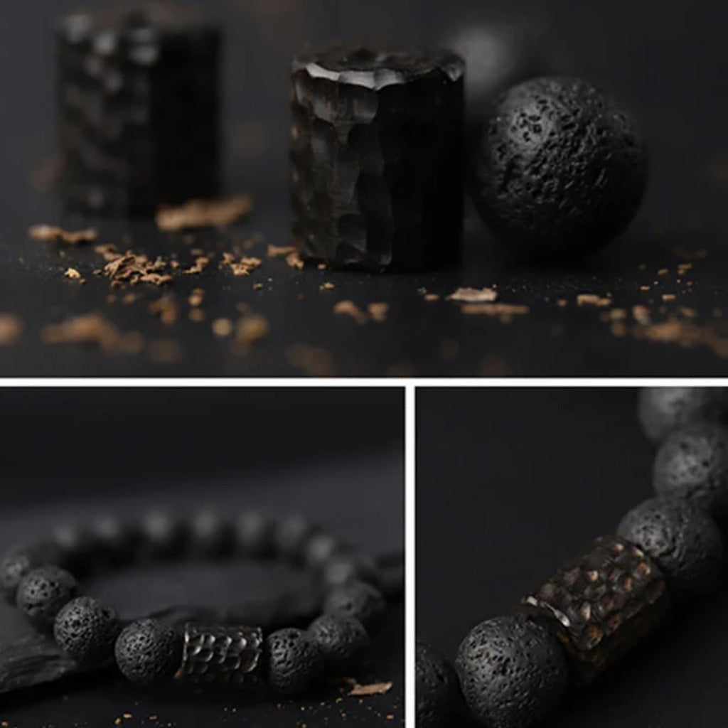 Zen Ebony & Lava Stone Bracelet – Grounding Energy in Minimalist Style | Zen Ara Grove