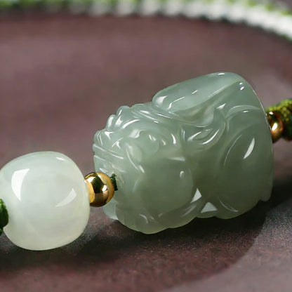 Hand‑Carved Jade Pixiu Bracelet — Meaning of Prosperity| Zen Ara Grove
